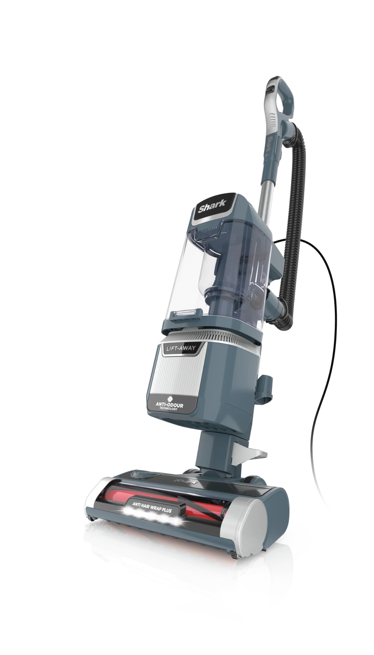Shark Anti Hair Wrap Plus Upright Corded Pet Vacuum, 2.5L, Powered Lift-Away, Anti-Allergen Seal, Hard Floor & Carpet Mode, 750W, 8m Cord, Multi-Surface & Pet Hair Tools, Smoky Grey, NZ780UKT