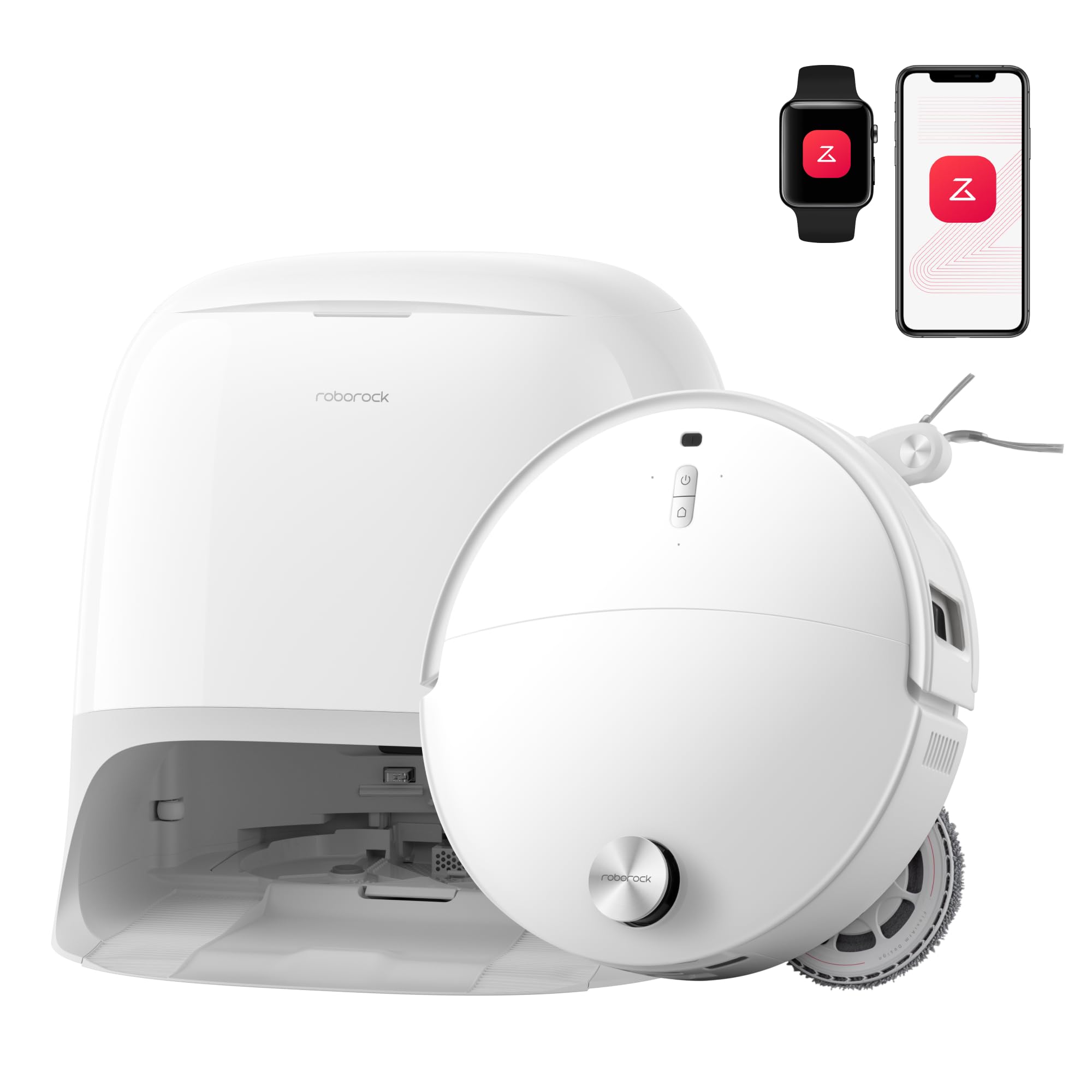 roborock Qrevo Curv 2 Pro Robot Vacuum Cleaner with Mop, 25,000 Pa Suction, Zero-Tangle, 3.14-Inch Ultra Slim, AI Obstacle Avoidance, 100°C Hot-Water Mop Washing, Multifunctional Dock 3.0 Hygiene+