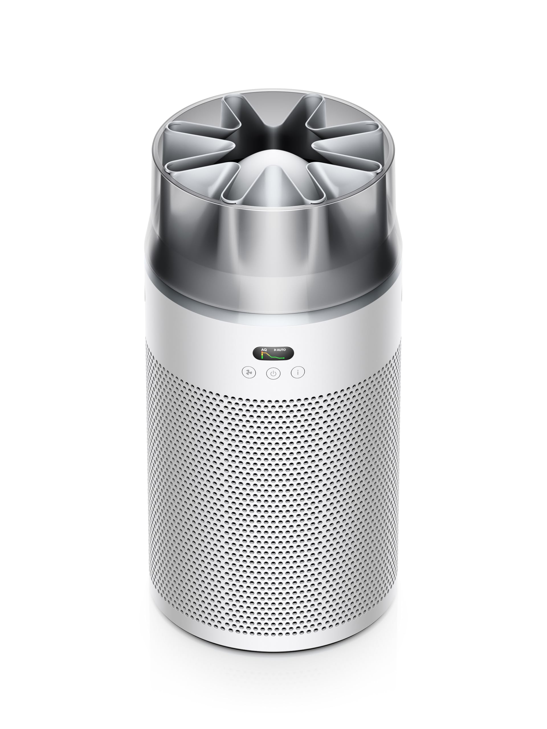 Dyson Hushjet Compact Purifier, Engineered for Powerful, Whisper-quiet, Whole-room Air Purification, Homes with Pets, Allergies, Fully-sealed filtration, 5-year no change filter (White/Silver)