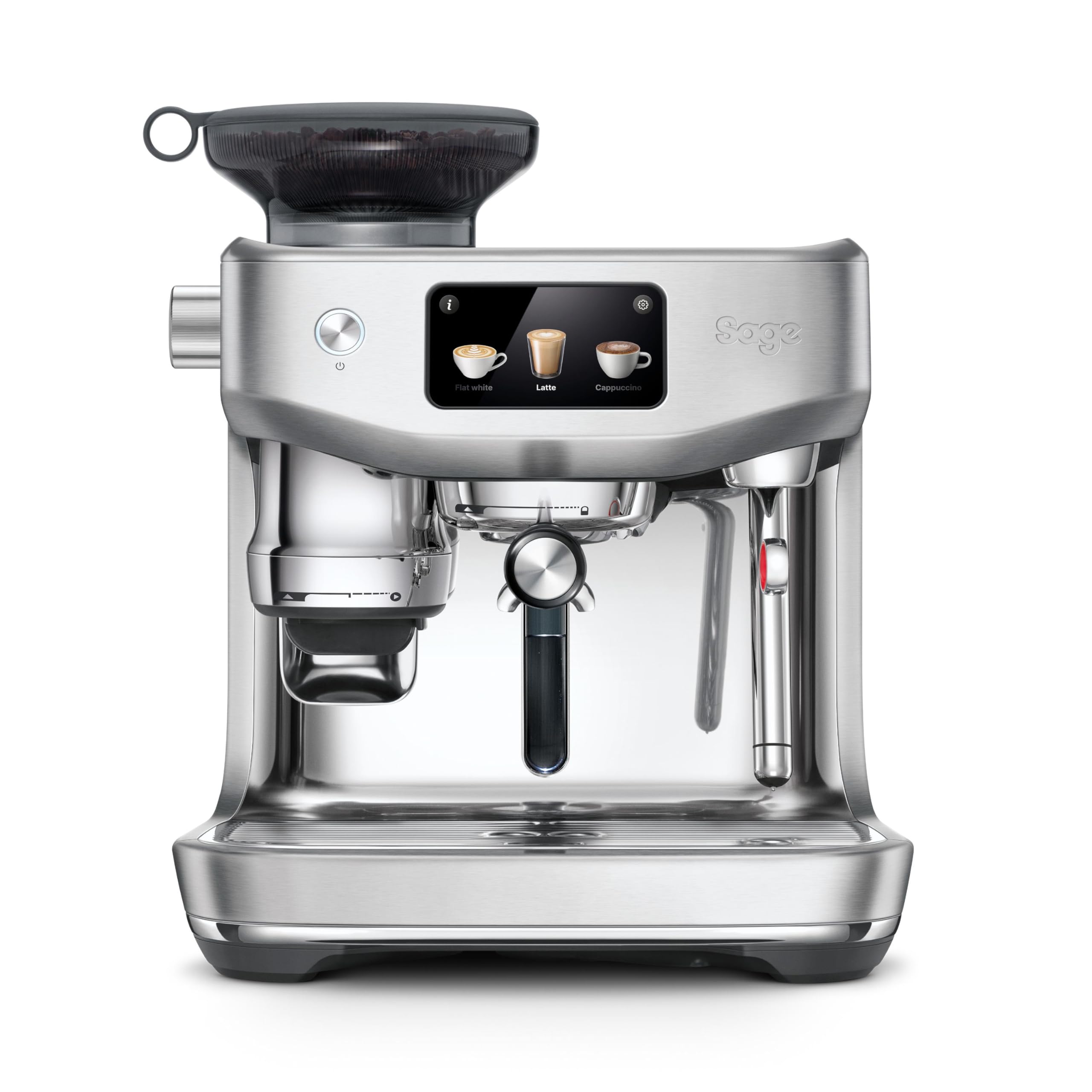 Sage - The Oracle Jet, Professional Coffee Machine with Manual and Automatic Milk Frother - With Knock Box, Milk Jug and Portafilter - 14 Pre-sets, 2.3L Water Tank, 1600 W, Stainless Steel