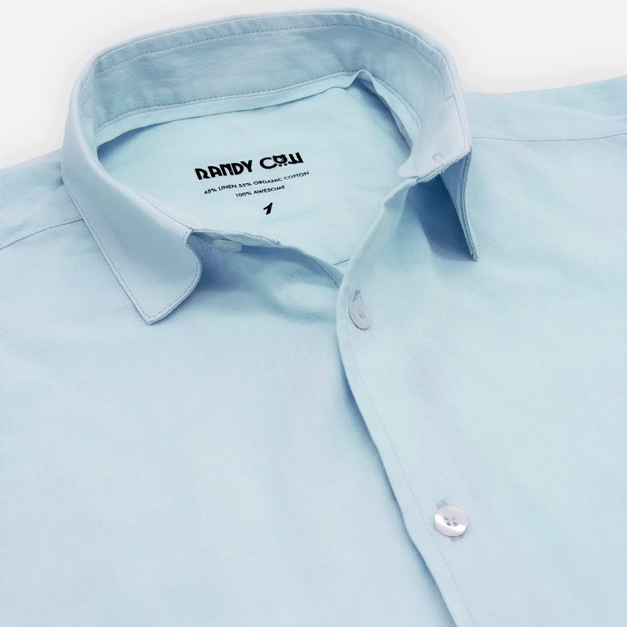 Morning Sky - Men's Pale Blue Linen Shirt