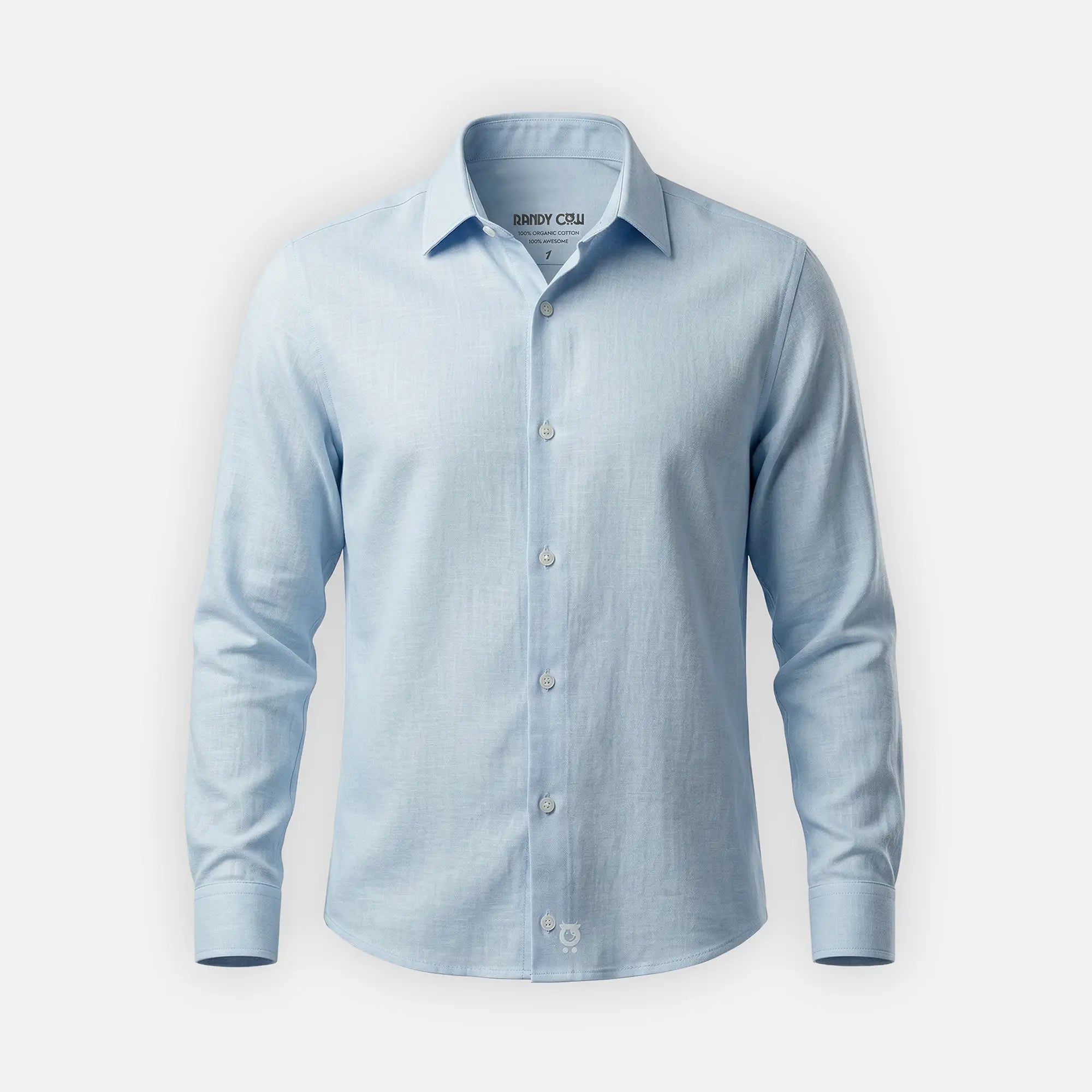 Morning Sky - Men's Pale Blue Linen Shirt