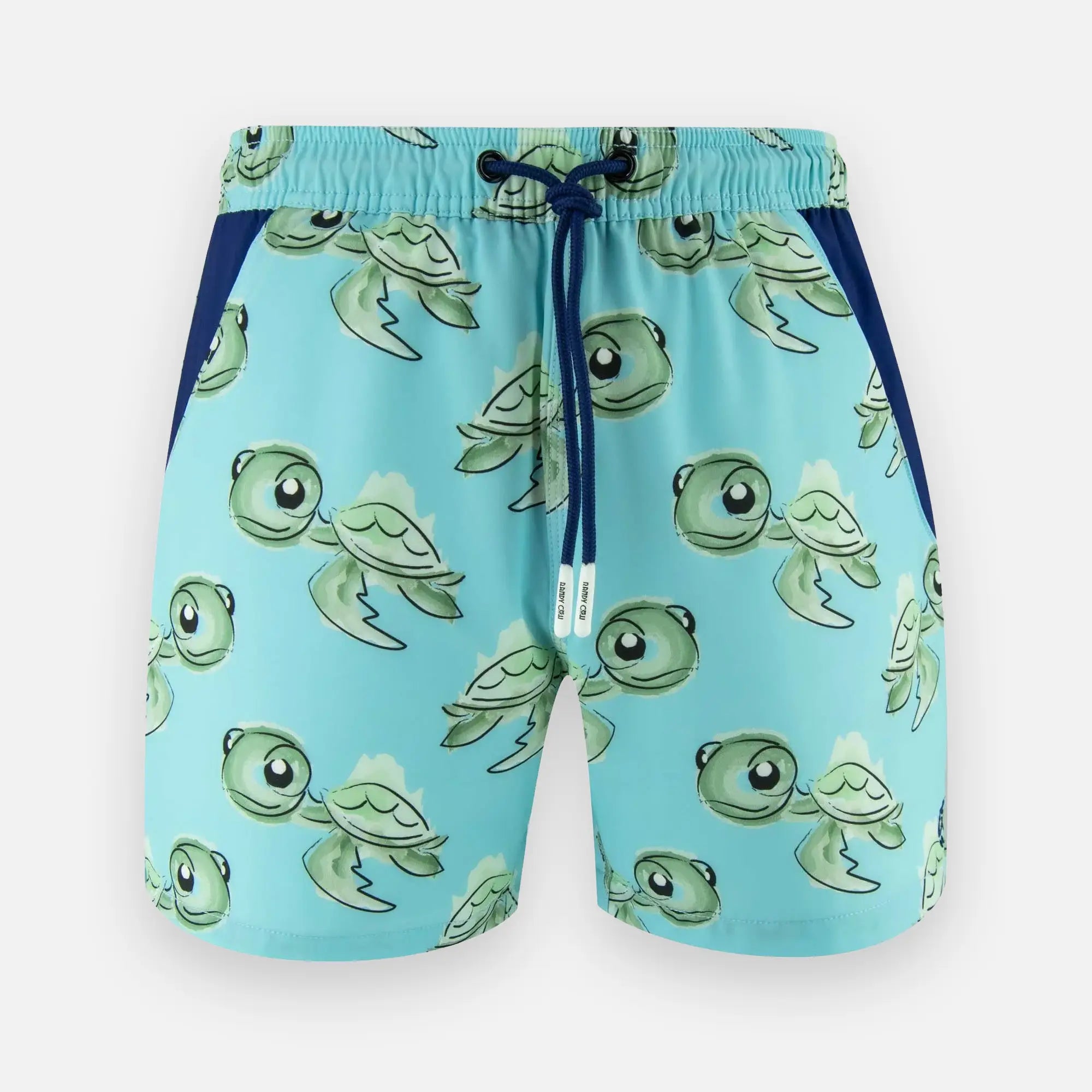 Turtles - Blue Swim Shorts with Waterproof Pocket